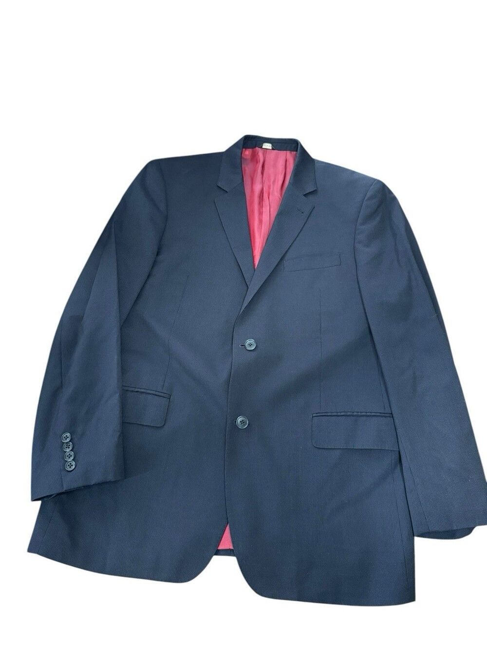 VINTAGE NEIMAN MARCUS Mens Blazer Sport Coat Casual Jacket Blue Stripe 41R Wool